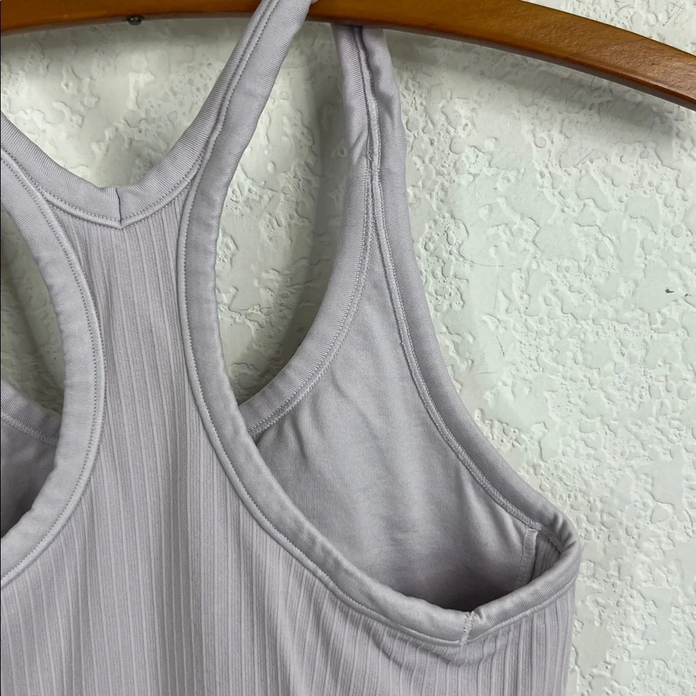 Ebb Compression Ribbed Racerback Active Workout Tank Top - Picture 5 of 8